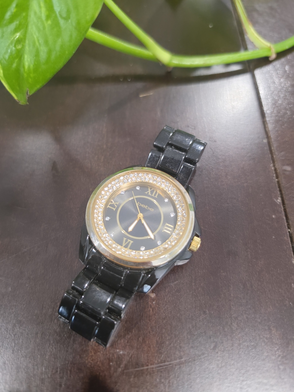 Black and Gold Women's Dress Watch brand: BEBE